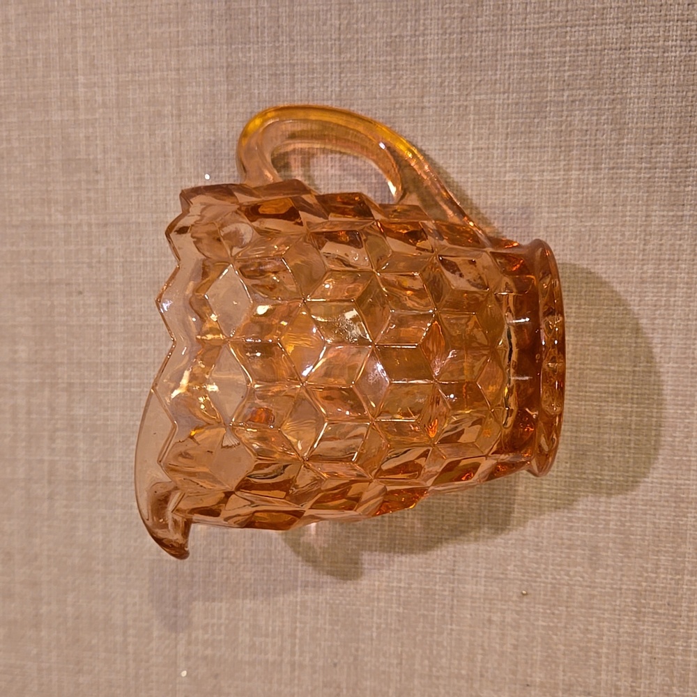 Vintage Large Pink Cubist Creamer